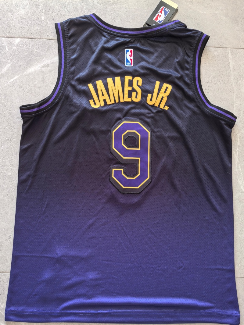 Men Los Angeles Lakers #9 James Jr purple 2024 2025 NBA jersey->detroit lions->NFL Jersey